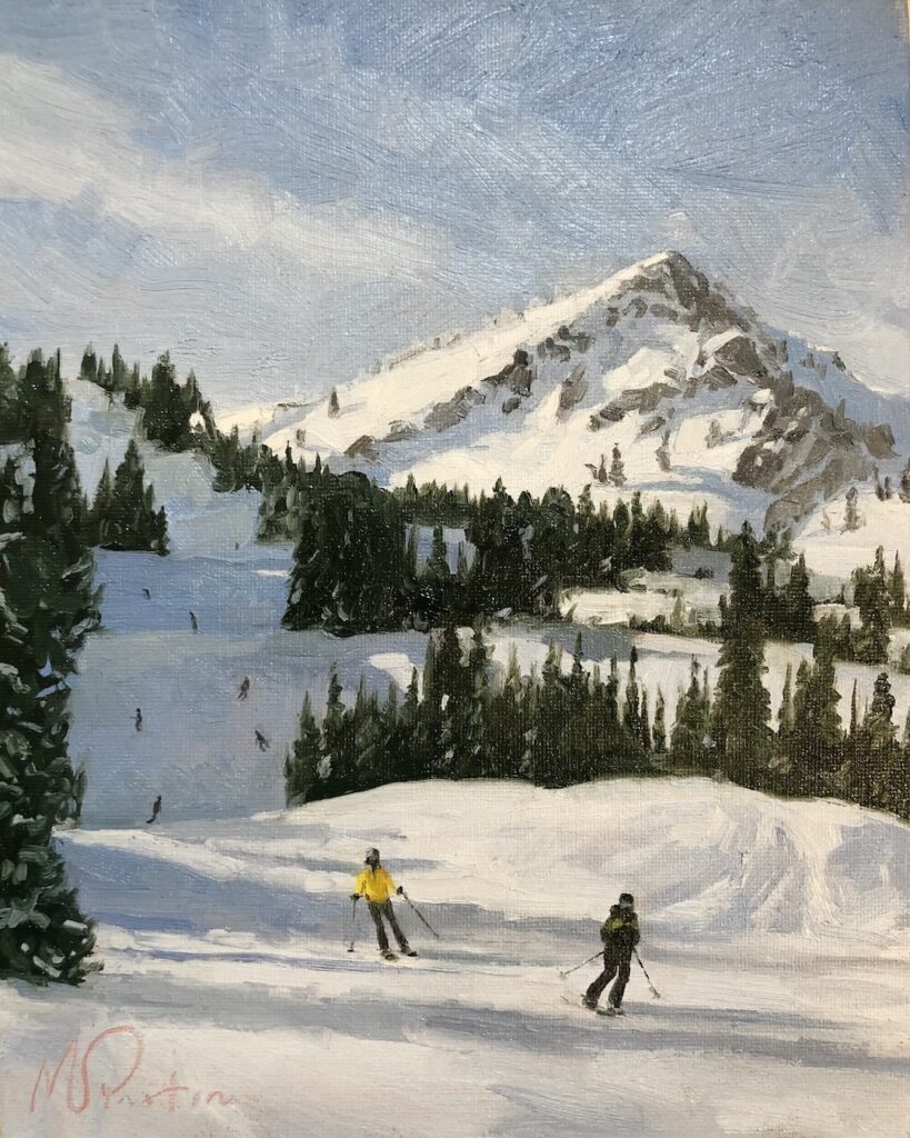 Dan's Run, Snowbasin 2023 - 8x10 - MSPaxton Fine Art