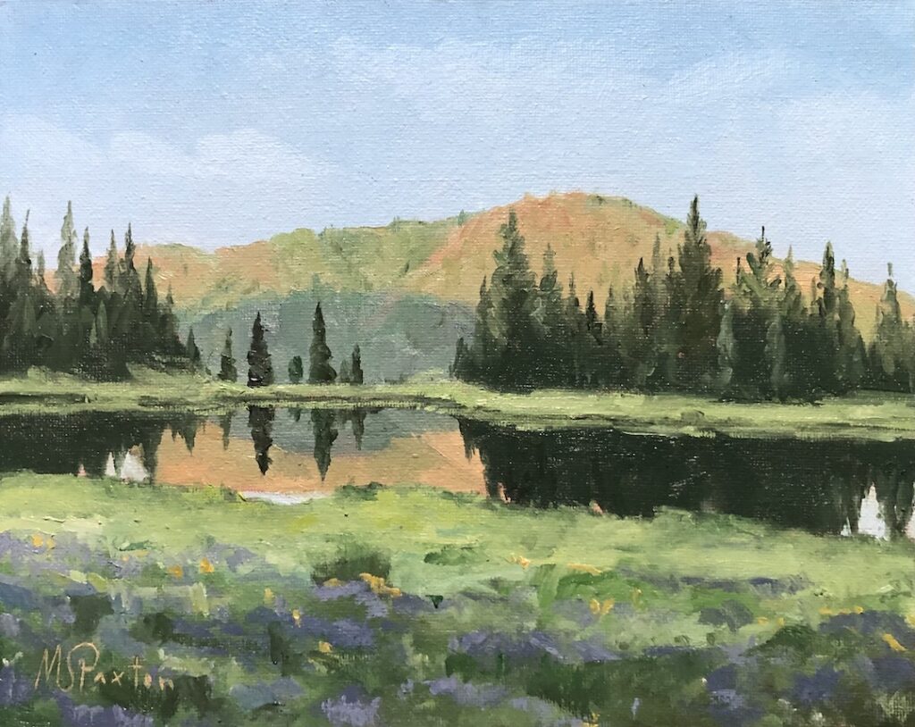 Mountain Pond in Spring - La Sal Mountains - 11x14 - 2023